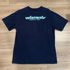 Vetements Fiberoptic GmbH Navy Blue Boxy t-shirt